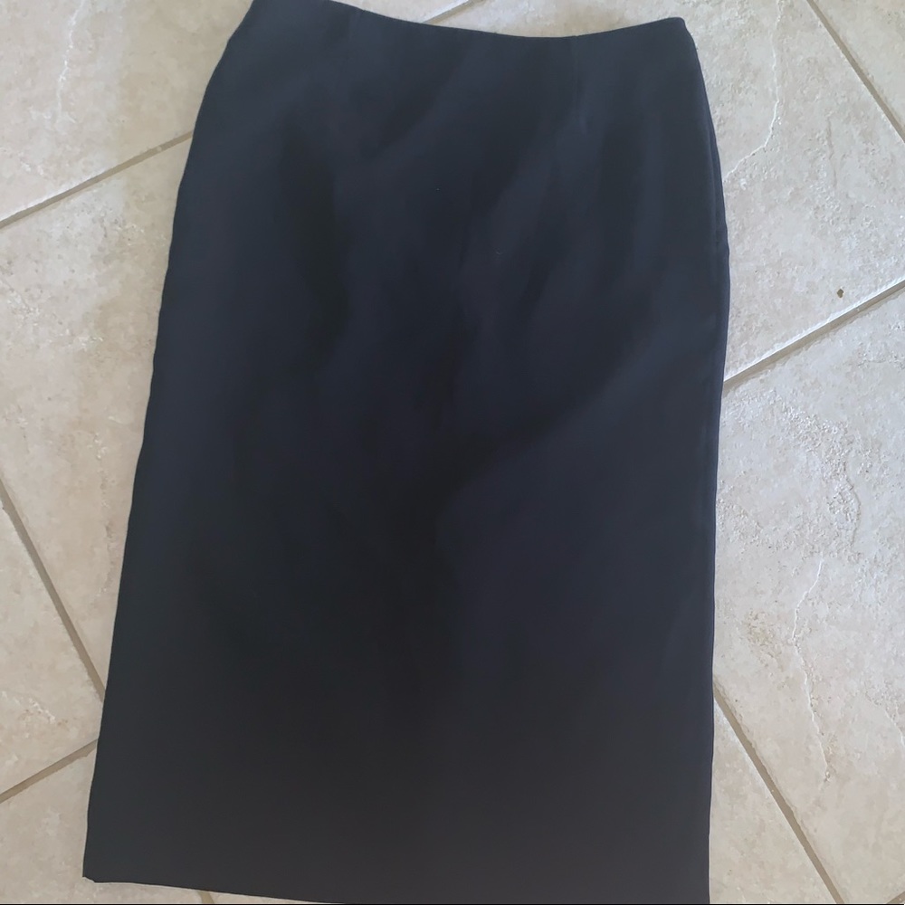 Navy Blue Suit Pencil Skirt